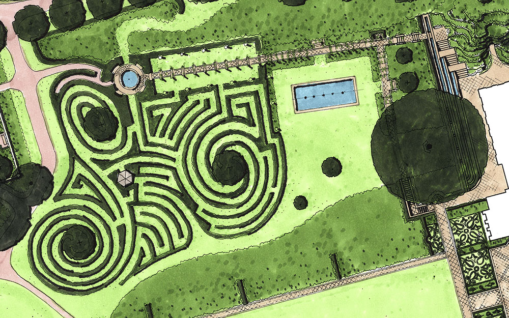 Landscape design at Harewood