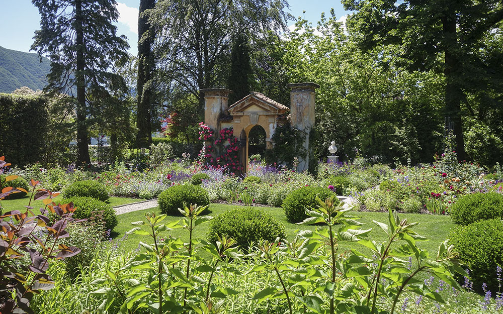Landscape design at  Villa Balbiano Lake Como